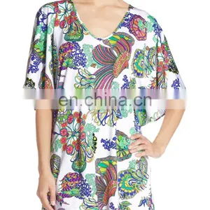 C74 Custom Print Tunic Beach Cover Up thumbnail-1