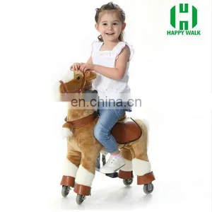 HI 2017 Hot Sale Mechanical Plush Ride on Horse Toy Pony for Kids thumbnail-1