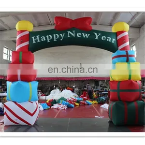 Event Inflatable Led Arch Lighted Christmas Archway Entrance Arch With Gift Boxes for Sale thumbnail-2