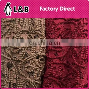 Top-fashion Elegant Flower Chiffon Lace Embroidered Fabric thumbnail-2