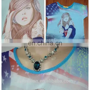Chiffon t Shirt Women Ladies Girls Rubber Print t Shirts Digital Printing t Shirt thumbnail-4