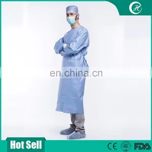 (CE,FDA,ISO13485 Approved) Disposable SMS Surgical Gown, SMS Surgical Gown With Kitted Cuff High Quality & Lowest Price!! thumbnail-1