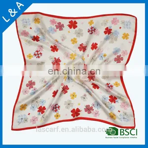 High Quality Women Silk Foulard Scarf thumbnail-1