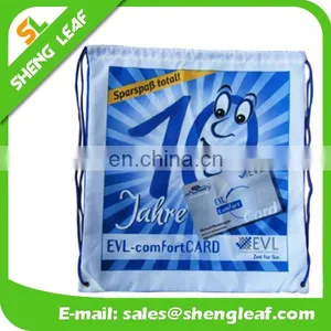 Cheap Custom Promotional Sport Pack Recycled Polyester Carry Drawstring Bag Polyester thumbnail-1