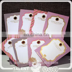 Custom Private Printed Brand Gift Jewelry Necklace Ear Rings Accessories Plastic Paper Card thumbnail-2