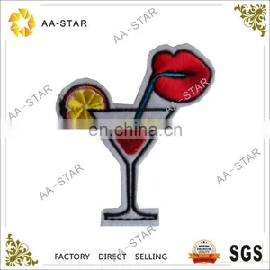 Drinking Juice Applique Clothing Embroidery Patch thumbnail-1