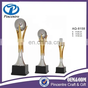 Wholesale Custom Electroplating Soccer Awards Metal Football Sport Trophy Made in China thumbnail-1