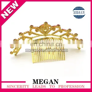 Siam Rhinestone Hair Accessory Crown Wedding Hair Combs thumbnail-3