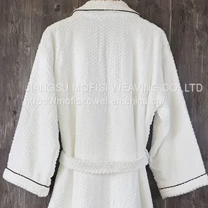 China Supplier 100% Cotton Jacquard Weave Terry Bathrobe thumbnail-4