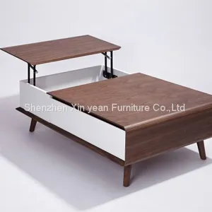Storage Carved Wooden Italian White Design Living Room Coffee Table Drawing Room Furniture thumbnail-3