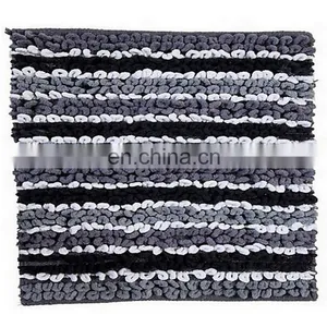 High Quality Waterproof Anti Slippery Hotel Shower Rug Anti Slip Foot Chenille Bath Mat thumbnail-4