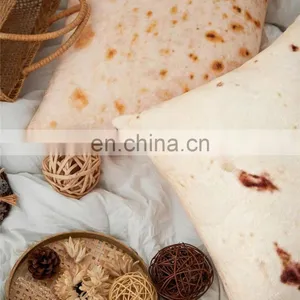 Custom Printed Picnic Pizza Blanket Mexican Burrito Food Throw Blanket thumbnail-6