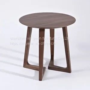 Walnut Veener Danish Simple Design Cherry Side Table Φ52*52cm thumbnail-1