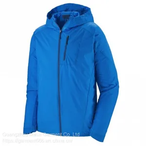 2021 New Hot Sale High Quality 100% Polyester Fiber Reflective Zipper 100% Polyester Zippered Chest Pocket Breathable Ultra Light Air Jacket thumbnail-3
