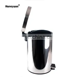 Honeyson Hot 12L Hotel Round Stainless Steel Waste Dust Bin thumbnail-4
