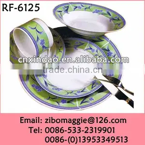 Hot Sale Porfessional Not Expensive Custom Print Porcelain Promotion Dinner Set for Tableware thumbnail-1