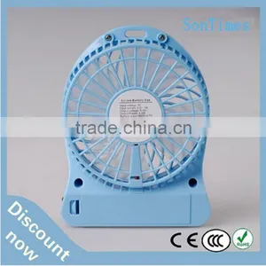 Low Noise dc 5 Volt Rechargeable Desktop Mist Mini Air Cooling Fan for Cellphone/usb thumbnail-3