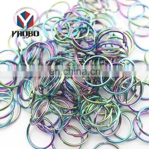 Metal Round Edge Color Rings Split Key Rainbow Ring Manufacturing thumbnail-2