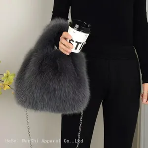 31Plush Bag Women's Fur Bag Ladies Fashion Handbag Crossbody Bag thumbnail-4
