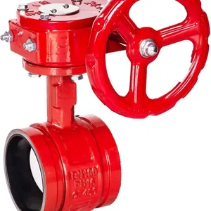 Cast Iron Grooved End Butterfly Valve for Fire Fighting Manual High Temperature Fire Valve With Handle thumbnail-4