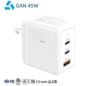 100W Dual USB-C GaN Wall Charger for Simultaneous High-Power Device Charging thumbnail-2