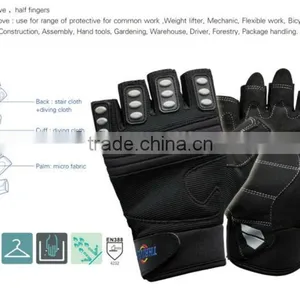 Light Mechanic Gloves Industry Safety Half Fingers thumbnail-1