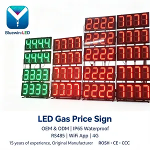 ODM 8888 weiße LED-Tankstellen-Preisanzeige, individuell in beliebigen Farben herstellbare Kraftstoffanzeige direkt von der Fabrik thumbnail-5