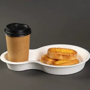 Disposable Bagasse Tableware Thick Leak Proof Oil Resistant Food Safe thumbnail-1
