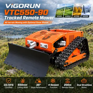 Vigorun VTC550-90 Gasoline Lawn Mower One-key Electric Start With Snow Shovel Multi-season Grass Cutter for Roadside Verges thumbnail-1