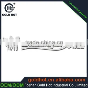 High Quality Nickel Adhesive Metal Separating Nameplate Logo Metal License Plate Frame OEM/ODM Offered thumbnail-3