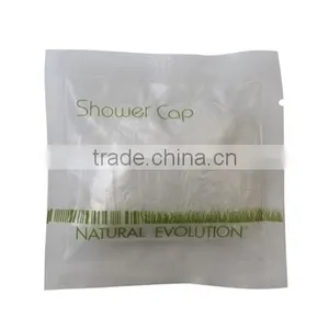 Hot Sale Transparent White Promotional Disposable PE Hotel Shower Cap /amenities for Hotels thumbnail-1