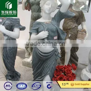 Stone Carving Natural Mixed Color Marble Sculpture Female Statue thumbnail-1