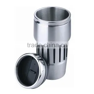 Stainless Steel Double Wall 16oz Travel Tumblers Car Mugs Without Handle thumbnail-1