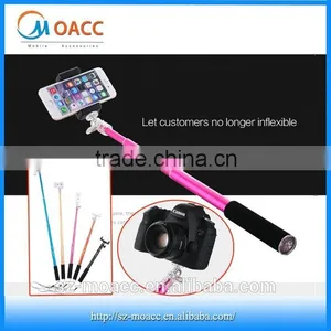 Crystal Interface Aluminum Selfie Stick With Bluetooth Shutter Button thumbnail-1