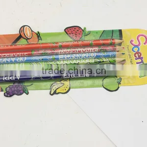 7" Wooden Fruit Flavor Rainbow Color Pencil thumbnail-1