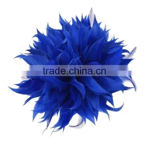 Fancy Feather Flower Hair Fascinator/Clip/Barrettes thumbnail-1