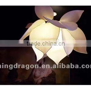 Chinese Antique Furniture Lotus Flower in Traditional Chinese Style Paper Pendant Lantern Lamp thumbnail-1