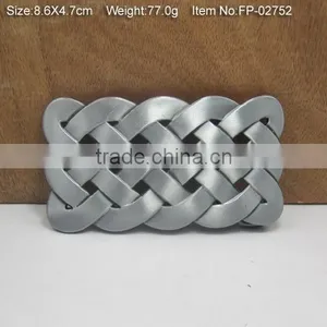 Decorative Two Prong Logo Name Plate Belt Buckles thumbnail-3