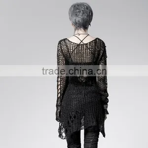 PM-004 Free Size Black Top Brand Girls Broken Pullover Sweater thumbnail-3