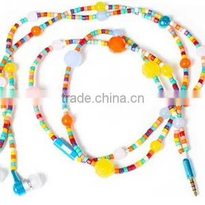 Fashion Beaded Stone Earphone for Promotion and Gifts thumbnail-1