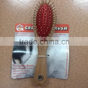 2016 Easy Clean Anti-allergic Pet Grooming Products Rubber Handle Big Stainless Steel Dog Comb thumbnail-2
