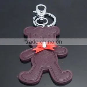 Animal-shaped Customized Promotional Cute Leather Keychain thumbnail-3