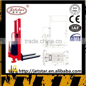 1.2 Ton Semi Electric Powered Pallet Forklift Stacker thumbnail-1