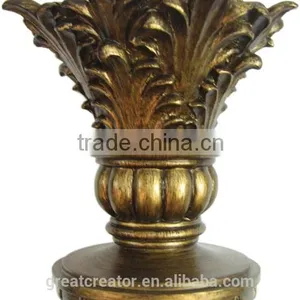 High Quality Designer Large Resin Drapery Rod Finials For 2.5" (63mm) Wooden Curtain Rods thumbnail-3