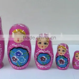 Beautiful Wooden Russian Matryoshka Nesting Dolls for 5 pc thumbnail-1