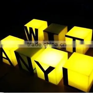 Rechargable Battery Operated Wedding Party Night Club Bar Glowing Light up Decoration Letter Led Table Lamp thumbnail-3
