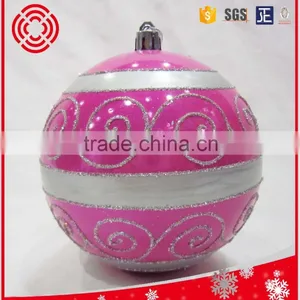 New Design 15cm Hand Painted Plastic Christmas Ball thumbnail-1