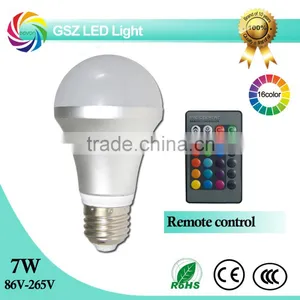 7W A19 Remote Control LED Light Bulb With CE ROHS thumbnail-2