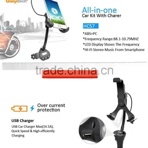Guangdong Factory Supply USB FM Transmitter for Laptop/Antenna+Phones With Bulit in FM Transmitter HC57 thumbnail-2