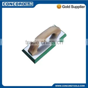 Wooden Handle Rubber Float Trowel, Aluminium Plated thumbnail-1
